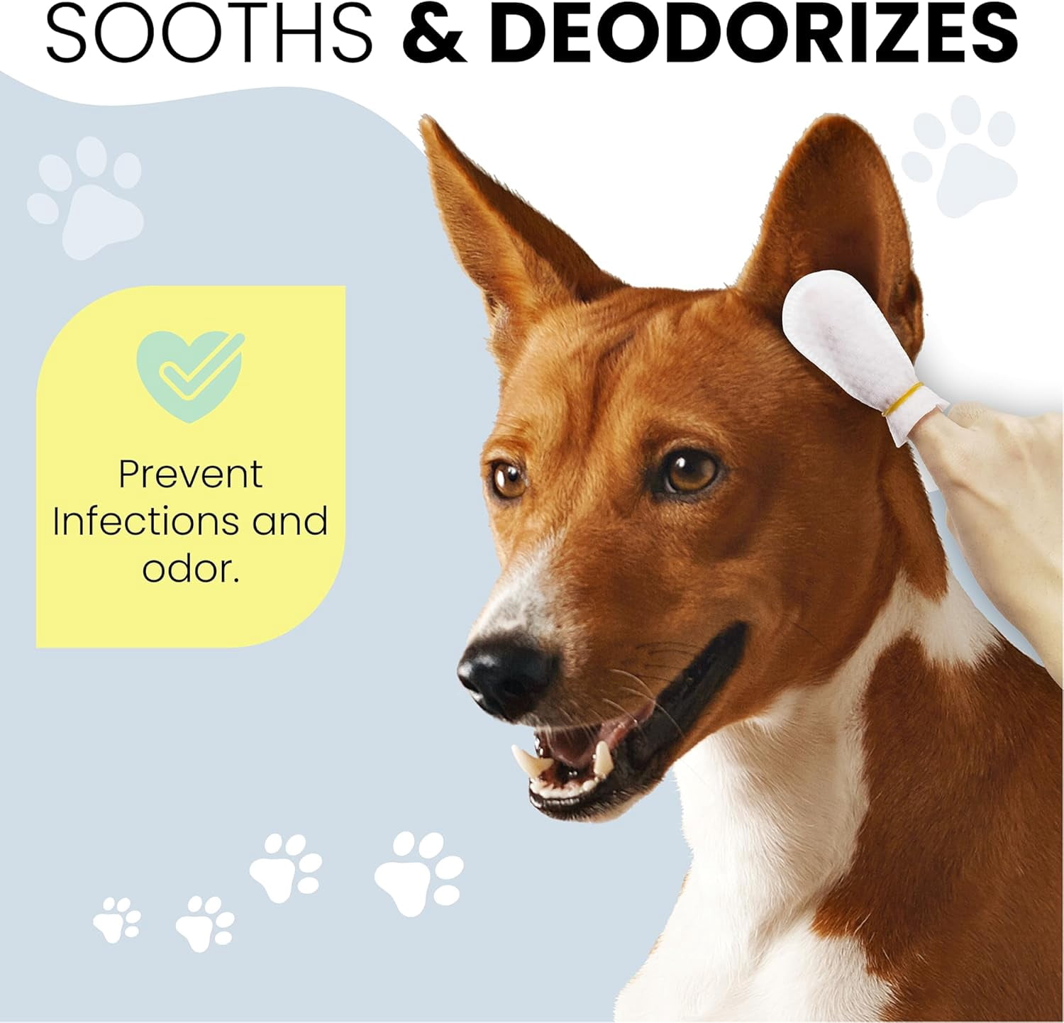 70-Count Dog Ear & Finger Wipes – Soft Non-Woven Wipes for Gentle Pet Grooming