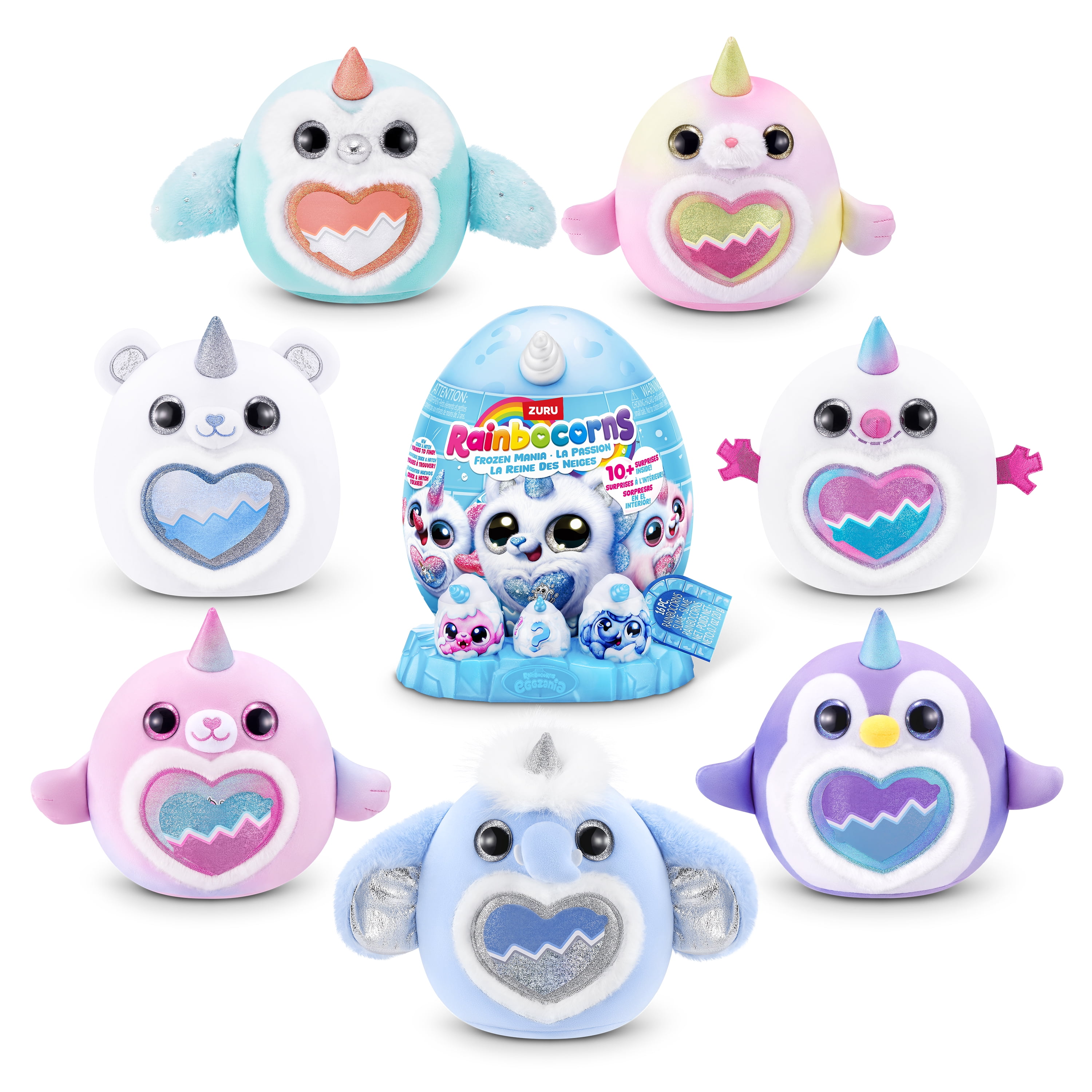 Rainbocorns Eggzania Frozen Mania by ZURU, Collectible Plush Toy for Girls 3+
