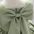 thumbnail image 6 of IBTOM CASTLE Flower Girl Dress Satin Bowknot Tutu Wedding Bridesmaid Christening Pageant Birthday Party Evening Prom Gown 5-6 Years Green, 6 of 9