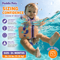 thumbnail image 4 of Paddle Pals Toddler Swim Vest, Stage 2 Front Zip Float Vest for Swim Lessons, 24 Months, 24–33 lbs, 4 of 7