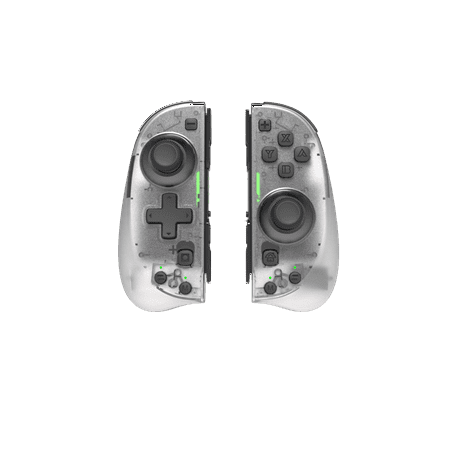 Motion Controllers pair with a USB Type-C Charging Cable & Joy-Con Alternative compatible with Nintendo Switch - Clear White