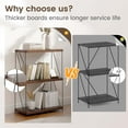 thumbnail image 6 of Costway 2 PCS 3-Tier Multipurpose Display Rack Freestanding Bookcase with Metal Frame Walnut, 6 of 10
