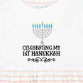 thumbnail image 4 of Inktastic My 1st Hanukkah Celebration Girls Baby Dress, 4 of 5