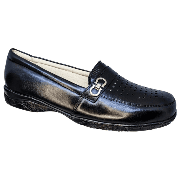 Zapato Acojinado Casual Piel Borrego Negro Confort 22/27 MD094-1