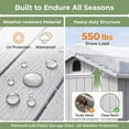thumbnail image 4 of HOMALL 4x8ft White Resin Storage Shed, Lockable Heavy-Duty Garden Tool Shed with All-Weather Design for Yard & Patio, 4 of 8