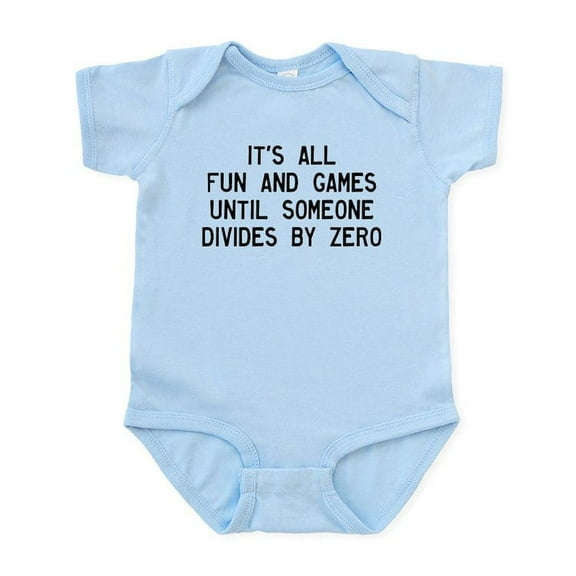 CafePress - Fun And Games Divide By Zero Infant Bodysuit - Baby Light Bodysuit, Size Newborn - 24 Months