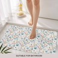 thumbnail image 3 of Pastoral Botanical Door Mat&nbsp;Indoor Outdoor Entrance,Non Slip Small Rug for Kitchen Bathroom Entryway Rug,Watercolor Teal Yellow Spring Floral Washable Doormat Floor Mat 18x30 Inch, 3 of 8