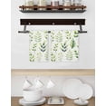 thumbnail image 3 of Sage Green Leaves Kitchen Dish Towels for Drying Dishes Set of 2, Summer Botanical Farmhouse Leaf Watercolor Waffle Weave Microfiber Hand Tea Bathroom Towels Quick Dry & Absorbent Towel 15.7x23.6, 3 of 7