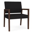 thumbnail image 1 of Pemberly Row Waiting Reception Wide Guest Chair Wood Frame in Black, 1 of 5