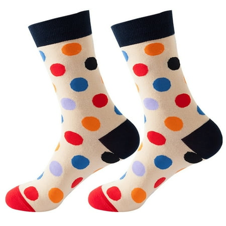

Heiheiup Women Autumn And Winter Dot Printed Medium Stockings Socks Thick Socks for Women