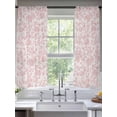 thumbnail image 2 of Farmhouse Pink Sheer Curtains 72 Inch Length 2 Panels Set for Living Room/Bedroom, Vintage Flower Leaf Botanical Plant Semi Curtain Sheers Drapes Rod Pocket Curtains Window Treatment Set 52''x72''x2, 2 of 7