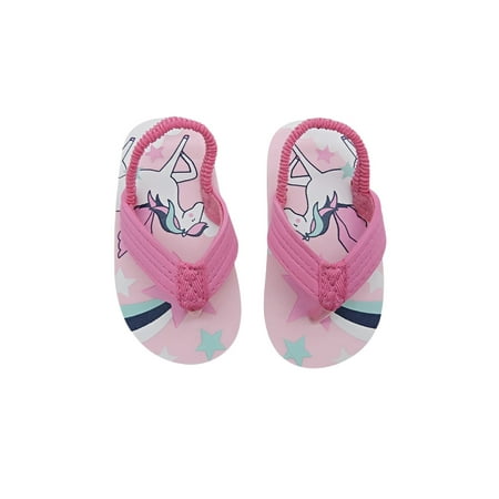 

Toddler Boys Girls Flip Flops Slipper Shoes Little Kids Anti-slip Sole Sandals For Beach And Pool