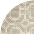 thumbnail image 2 of SAFAVIEH Soho Avery Geometric Wool Area Rug, Grey/Ivory, 6' x 6' Round, 2 of 4