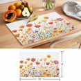 thumbnail image 6 of Flowers Placemats Set of 12 Vintage Orange Yellow Wildflower Garden Floral Place Mats Indoor Wipeable Table Mats Washable Cloth Dining Table Placemats for Kitchen Holiday Party Home Decor 13x19 Inch, 6 of 9