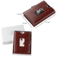 thumbnail image 3 of Slim Tri Fold Genuine Leather RFID Blocking 10 Card Slot Wallet, 3 of 3