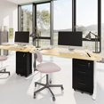 thumbnail image 5 of 3 Drawers Wooden Locking File Cabinet with Storage Removable File Cabinet for Home Office,Under Desk Filing Cabinets(Black), 5 of 7
