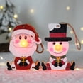 thumbnail image 3 of Mosey Christmas Ornament Cute Santa Claus Snowman Elk Shape Festive Night Light Oranment for Home Decoration, 3 of 8
