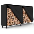 thumbnail image 1 of Waterproof Log Rack Cover Heavy Duty 420d Oxford Outdoor Firewood Storage Cover With Drawstring Buckles Air Vents And Handles, 1 of 5
