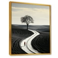 thumbnail image 2 of Designart "Wind Turbines Minimal Scenery I" Wind Turbines Floater Framed Canvas Wall Art, 2 of 5
