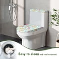 thumbnail image 4 of HELLHERO Toilet Lid Cover and Toilet Tank Lid Cover 2 Piece Set 17"x21" Keep Dust Stain Holiday Dressing Colorful Dinosaur Playland, 4 of 8