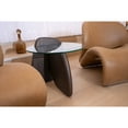 thumbnail image 2 of Modrest Buxton - Mid-Century Modern Glass + Dark Walnut End Table, 2 of 8