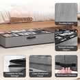 thumbnail image 6 of Riousery 2 Pack Under Bed Shoe Storage Organizer for Closet, Foldable Underbed Shoe Box Container, Holds up to 24 Pairs, Gray, 6 of 8