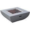 thumbnail image 7 of Modeno Outdoor Westport Pit Table Grey Durable Round Fire Bowl Glass Fiber Reinforced Concrete Propane Patio Fire Place 34 Inches Electronic Ignition Cover and Lava Rock Included, 7 of 7