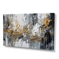 thumbnail image 2 of Designart "Black And White Delicate Brushstrokes I" Abstract Marble Wall Art Print, 2 of 5