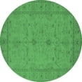 thumbnail image 1 of Ahgly Company Indoor Round Oriental Emerald Green Industrial Area Rugs, 7' Round, 1 of 4