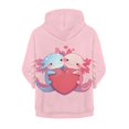 thumbnail image 2 of chaqlin Axolotl Hoodies for Teens Girls Cute Long Sleeve Zipper Sweatshirt Lightweight Loose Fit Hooded Jacket Kids Sweater Top with Pockets, 2 of 7