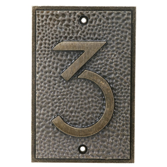 Frank Lloyd Wright Exhibition House Address Number 3 Plate