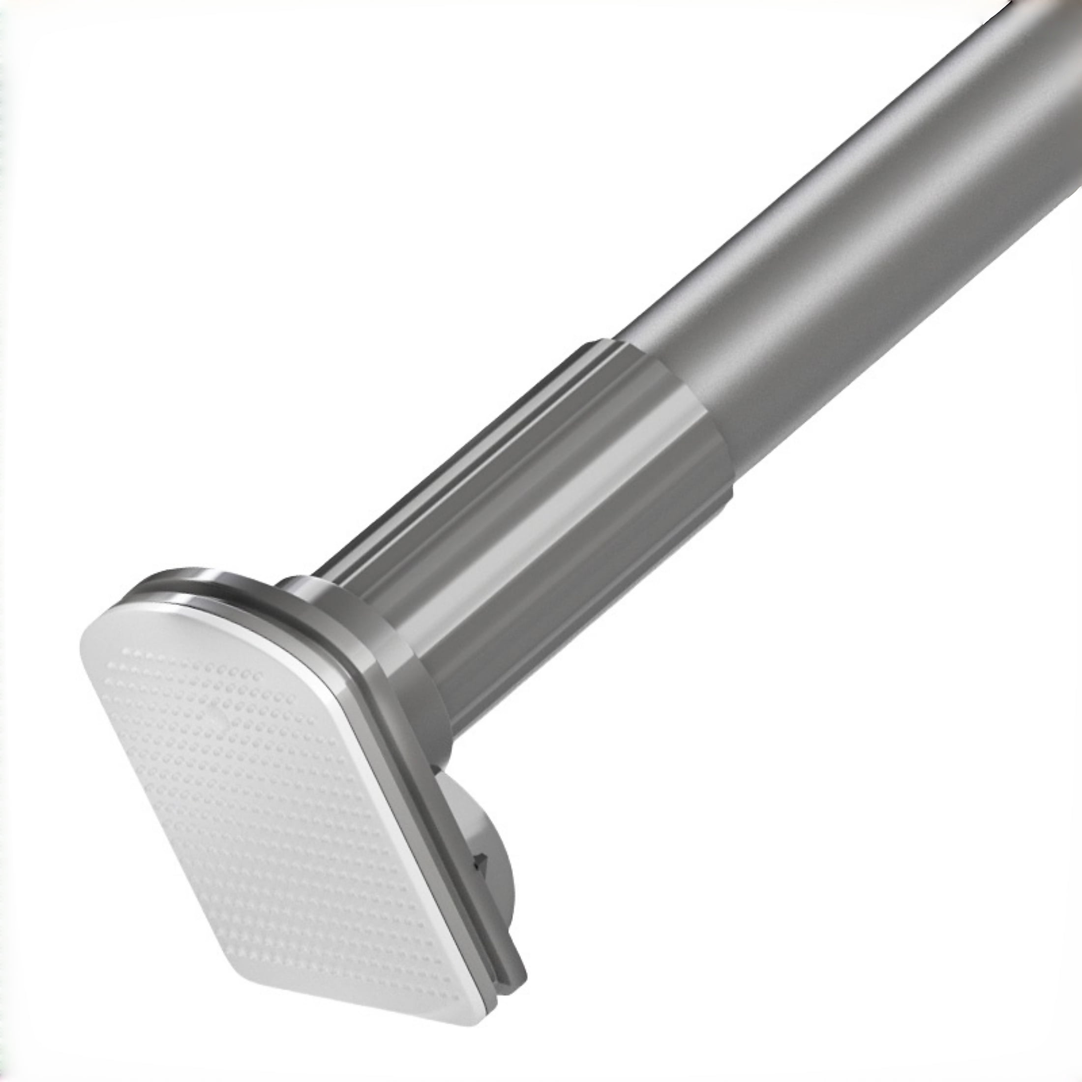Mxdfafa Gray Heavy Duty Tension Curtain Rod, 43-142in No Drill Rustproof Carbon Steel Adjustable Rod for Bathroom, Closet, Balcony & Room Divider