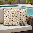 thumbnail image 4 of Sunflower Pumpkin Fall Outdoor Waterproof Pillow Covers, Thanksgiving Maple Leaves Decorative Square Throw Pillowcase Sofa Cushion Sham for Patio/Couch/Chair, 16"x16" 2 Pack, 4 of 8