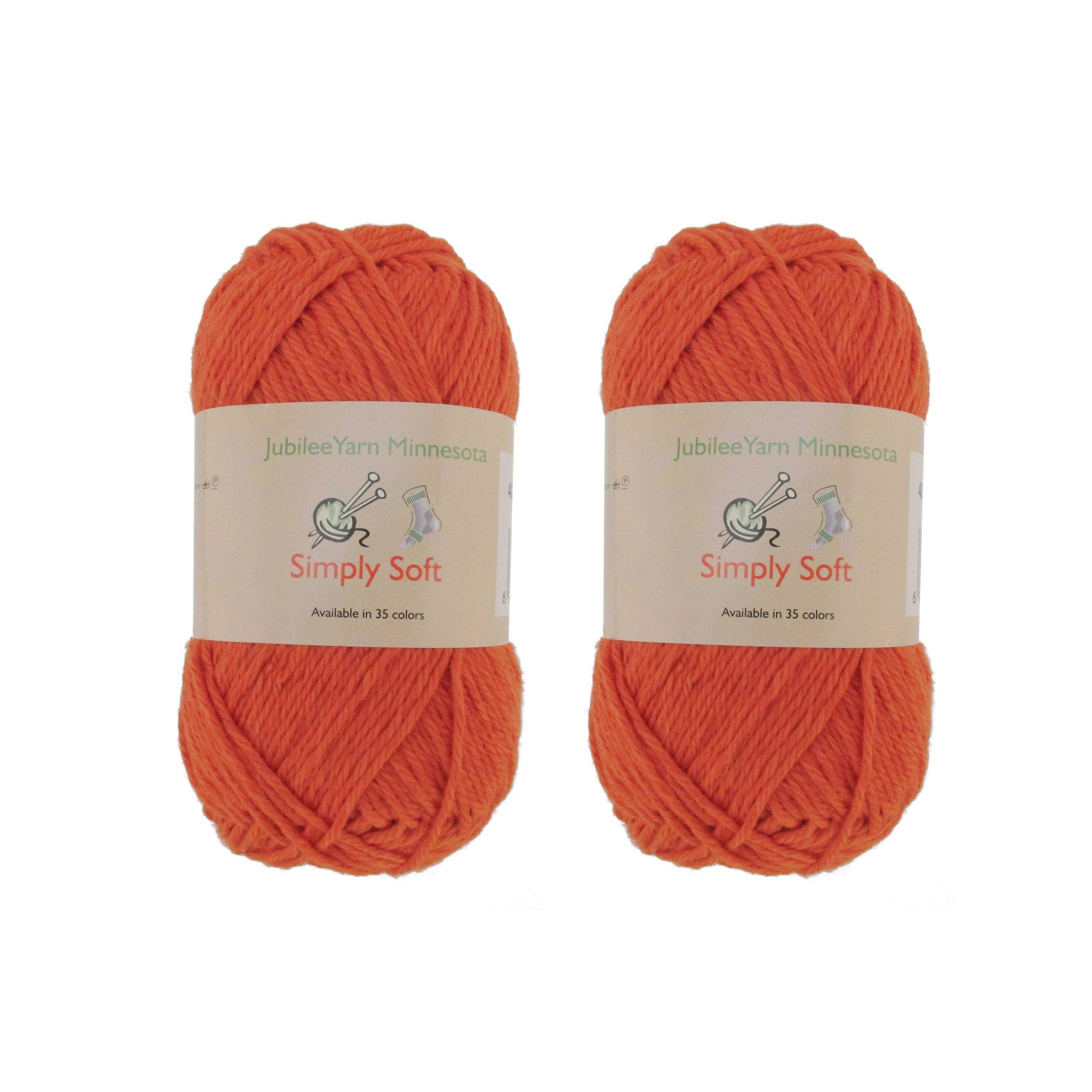 Simply Soft Yarn 2 Skeins Burnt Orange Color 407