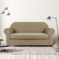 thumbnail image 2 of CHUN YI Stretch 2-Piece Checks Sofa Cover with Cushion Cover Slipcover, 2 of 6