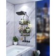thumbnail image 7 of LEFEE Over the Shower Caddy with 2 Large Capacity Basket Shelves with 2 Soap Rack and 14 Hooks, Over the Shower Head No Drilling Rustproof Shower Caddies for Bathroom,Stainless Steel, 7 of 7