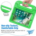 thumbnail image 4 of BMOUO Kids Case for iPad 5th/6th Generation (9.7-inch, 2017/2018), iPad Air 2 / iPad Pro 9.7 Case with Built-in Screen Protector, Shockproof Protective Cover with Handle Stand for Kids, Green, 4 of 8
