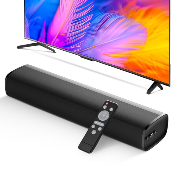 MZEIBO Sound Bar, 50W Soundbar for Smart TV Bluetooth 5.3 Speaker 17Inch with ARC/Optical/AUX Connection Surround for Home Theater Audio TV/PC/Gaming