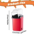 thumbnail image 3 of Fresh Pop Popcorn Maker - Oil-Free, Air Popcorn Popper - With Measuring Cup & Recipe Guide - Perfect for Movie Nights - 16 Cups, Red, 3 of 8