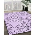 thumbnail image 2 of Ahgly Company Indoor Round Patterned Rich Lilac Purple Area Rugs, 5' Round, 2 of 6