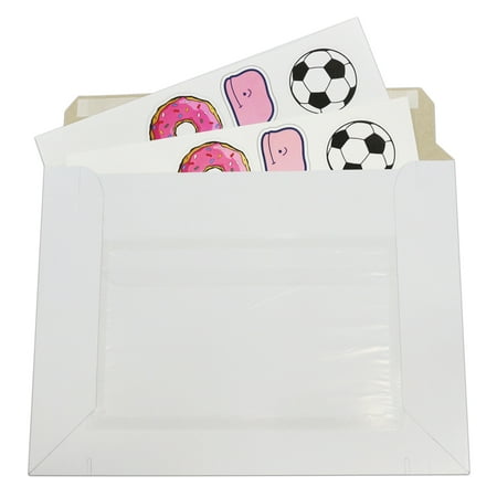 Milcoast Adjustable Expandable Self Sealing White Mailer Envelopes with Label Pouch - 9.5