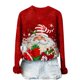 thumbnail image 1 of Moda Mujer Casual Navidad Impreso Manga larga O-cuello Sudadera Tops Blusa Pompotops gfhjh10620, 1 of 3