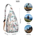 thumbnail image 2 of Hummingbird Hiking Sling - Colorful Bird Pattern Shoulder Backpack, Durable Layered Storage for Outdoor Adventures & Cycling, 2 of 4
