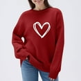 thumbnail image 2 of WRKEKC Chandails à Manches Longues pour Femmes Élégants et Décontractés Automne Hiver Imprimé Col Rond Chandail pour Femmes chandail Cozy pour Usage Saisonnier, 2 of 6