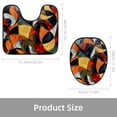thumbnail image 3 of PhooArto Toilet Lid Cover and U-Shaped Toilet Floor Mat Set of 2 Pieces, Art Colorful Abstract Pattern Toilet Mat Set, Machine Washable Seat Covers Non-Slip Absorbent Rugs, 3 of 6