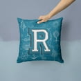 thumbnail image 2 of Carolines Treasures CJ2014-RPW1414 Letter R Sea Doodles Initial Alphabet Canvas Fabric Decorative Pillow  14Hx14W, 2 of 4