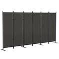 thumbnail image 1 of HOMCOM 6 Panel Room Divider, Folding Privacy Screen, Charcoal Grey, 1 of 10