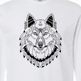 thumbnail image 4 of Inktastic Tribal Wolf Head Long Sleeve T-Shirt, 4 of 5