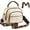 Beige, variant on Crossbody bag, Classic Multifunctional Compartments Adjustable Wide Shoulder Strap Leather Crossbody Bag