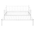thumbnail image 4 of Twin Size Metal Daybed with Twin Size Adjustable Trundle, Portable Folding Trundle Heavy-Duty Steel Daybed with Pop Up Trundle Bed, No Box Spring Needed(White), 4 of 8